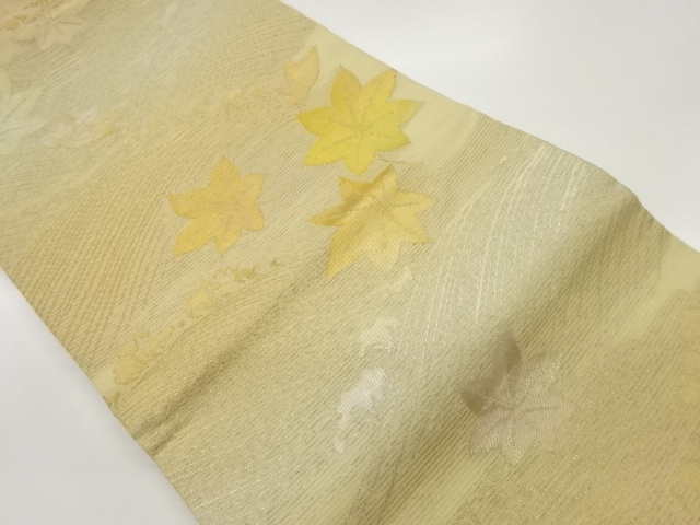 JAPANESE NAGOYA OBI FOR SUMMER / WOVEN ROUGH WAVE